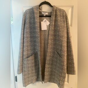 Magaschoni Thick Gray Cape Sweater Jacket NWT